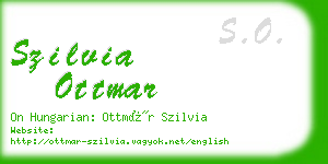 szilvia ottmar business card